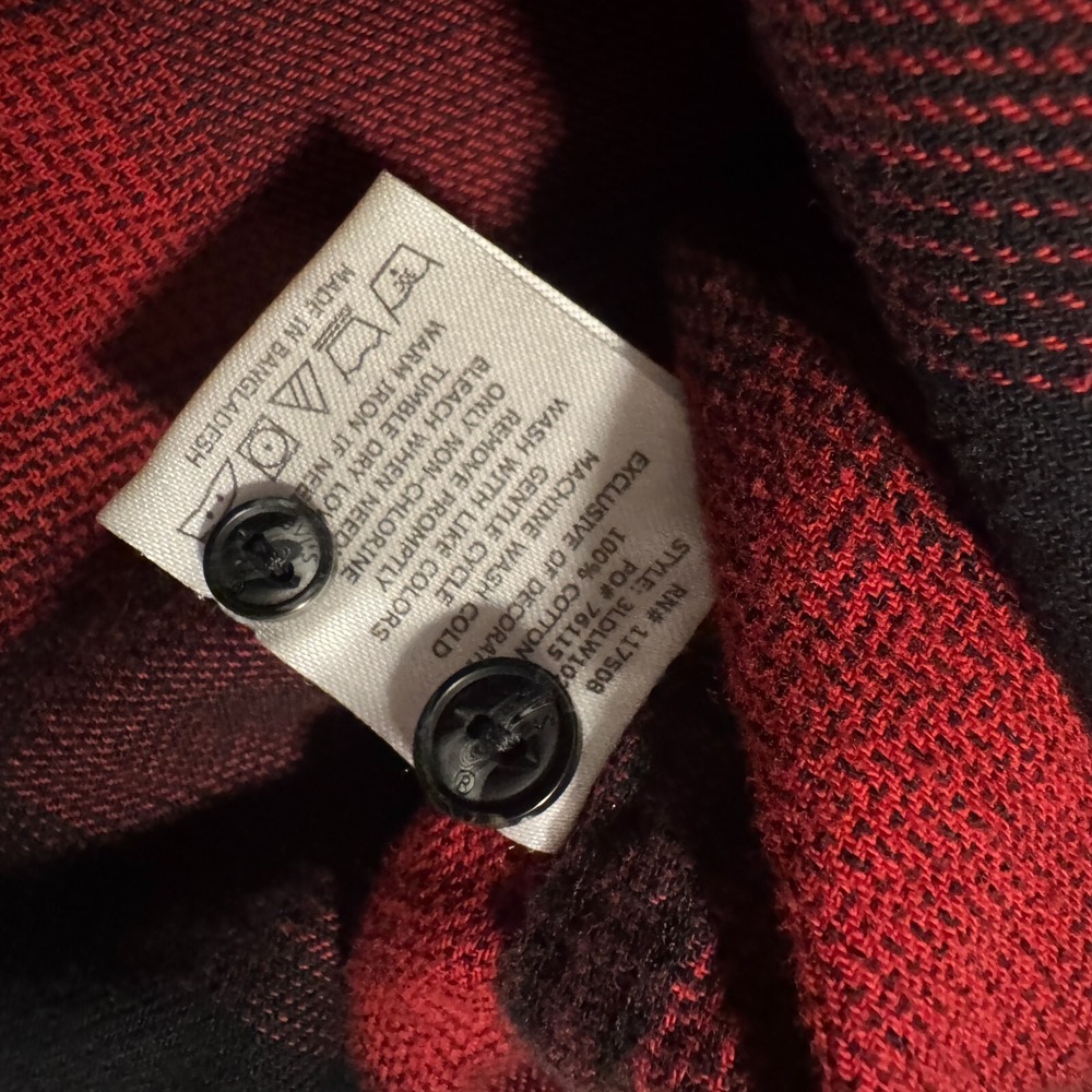 Levi Shirt Button Down Standard Fit Pockets‎ Red Men's Size Large - Picture 7 of 12